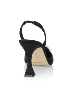 Manolo Blahnik Prietasli 90 Embellished Satin Slingback Pumps -Kiki shop online unnamed file 898