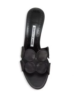 Manolo Blahnik Haribalmu 55 Leather Mules -Kiki shop online unnamed file 974