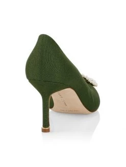 Manolo Blahnik Hangisi 70 Embellished Buckle Pumps -Kiki shop online unnamed file 992