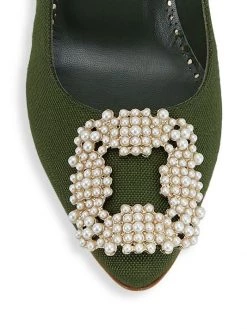 Manolo Blahnik Hangisi 70 Embellished Buckle Pumps -Kiki shop online unnamed file 993