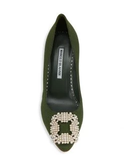 Manolo Blahnik Hangisi 70 Embellished Buckle Pumps -Kiki shop online unnamed file 994