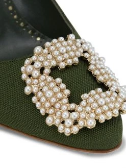 Manolo Blahnik Hangisi 70 Embellished Buckle Pumps -Kiki shop online unnamed file 995